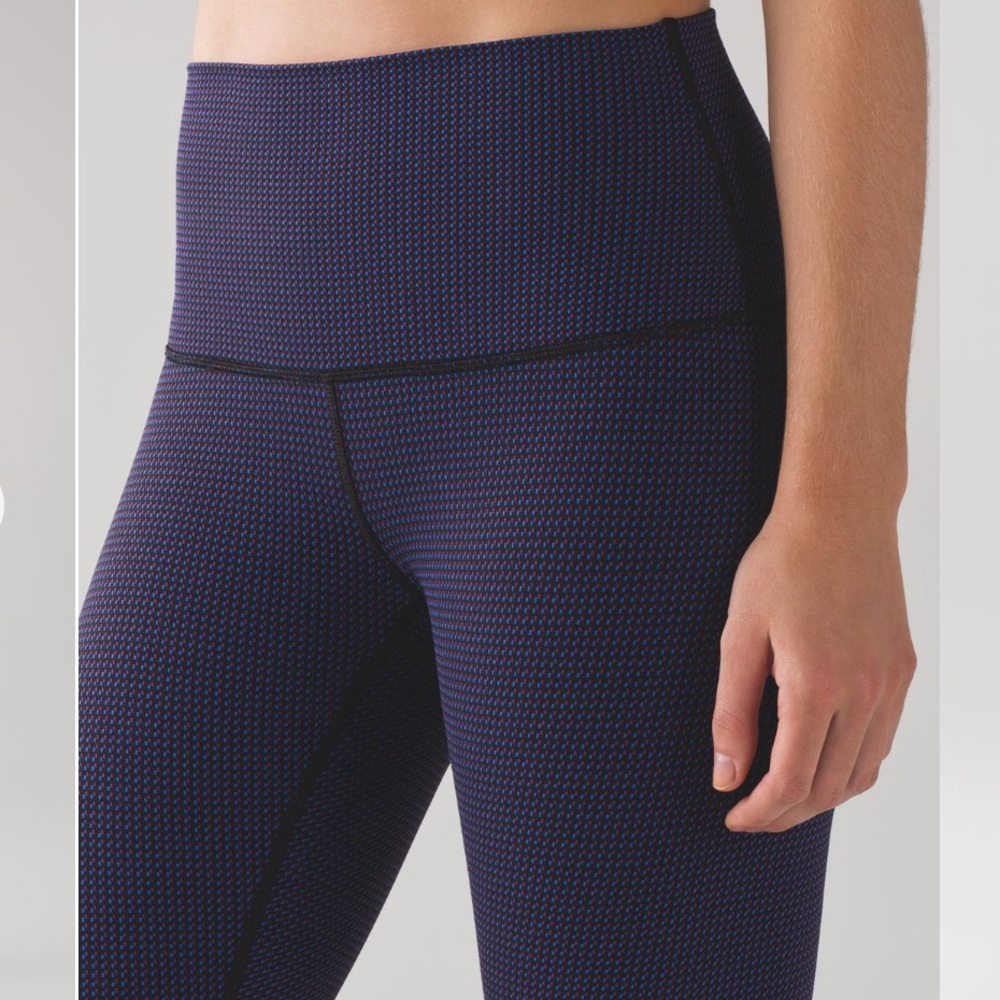 Lululemon Wunder Under Pant (Hi-Rise)
Teeny Check Black Cerulean Blue